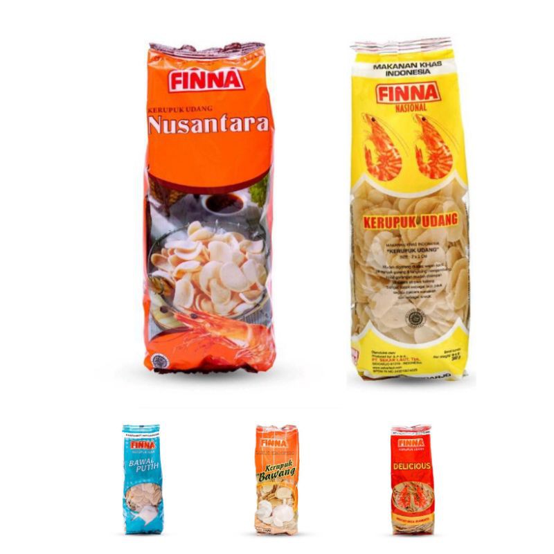 

Finna Kerupuk Udang Delicious/Bawang/Udang Nasional/Ikan Bawal Putih/Udang Nusantara