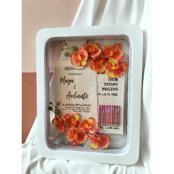 Frame mahar / frame askara transparan / frame 3D / bingkai mahar