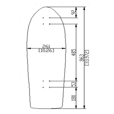 Deck skateboard Bahan Kayu Maple Ukuran 34 Inci