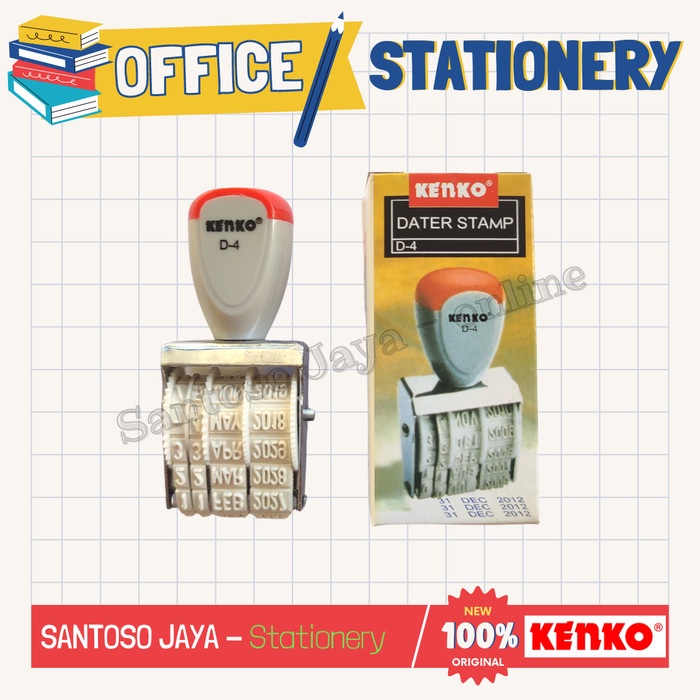 

Dater Stamp KENKO D-4 - Stempel Tanggal KENKO D4 4mm