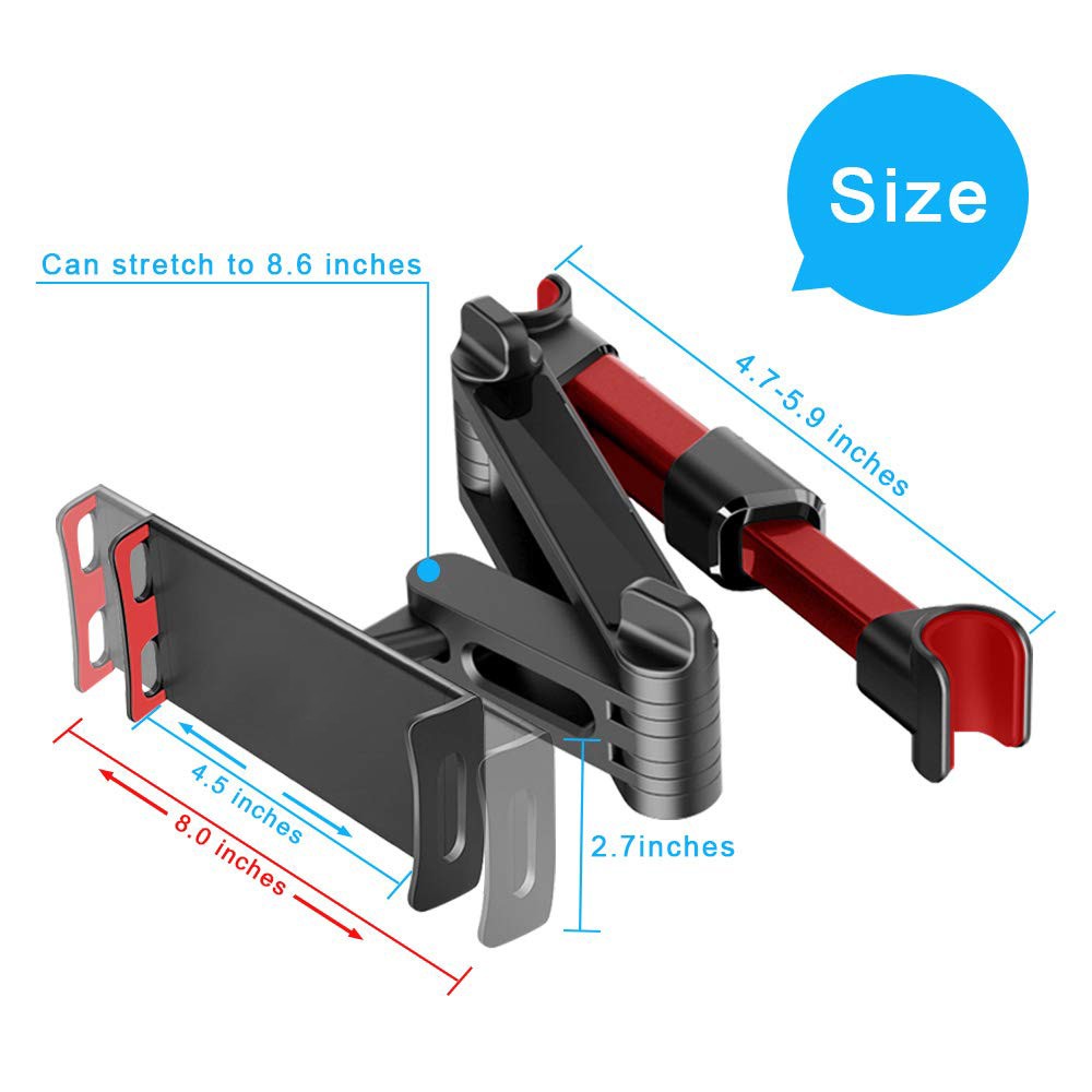 Bracket Klip stand Holder Handphone / Ipad / Tablet mount Belakang Jok Mobil