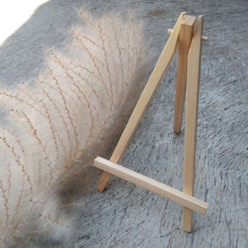 

Mini Easel / Dudukan Kanvas Kecil / Mini Wooden Easel / Frame Tripod / Stand Display