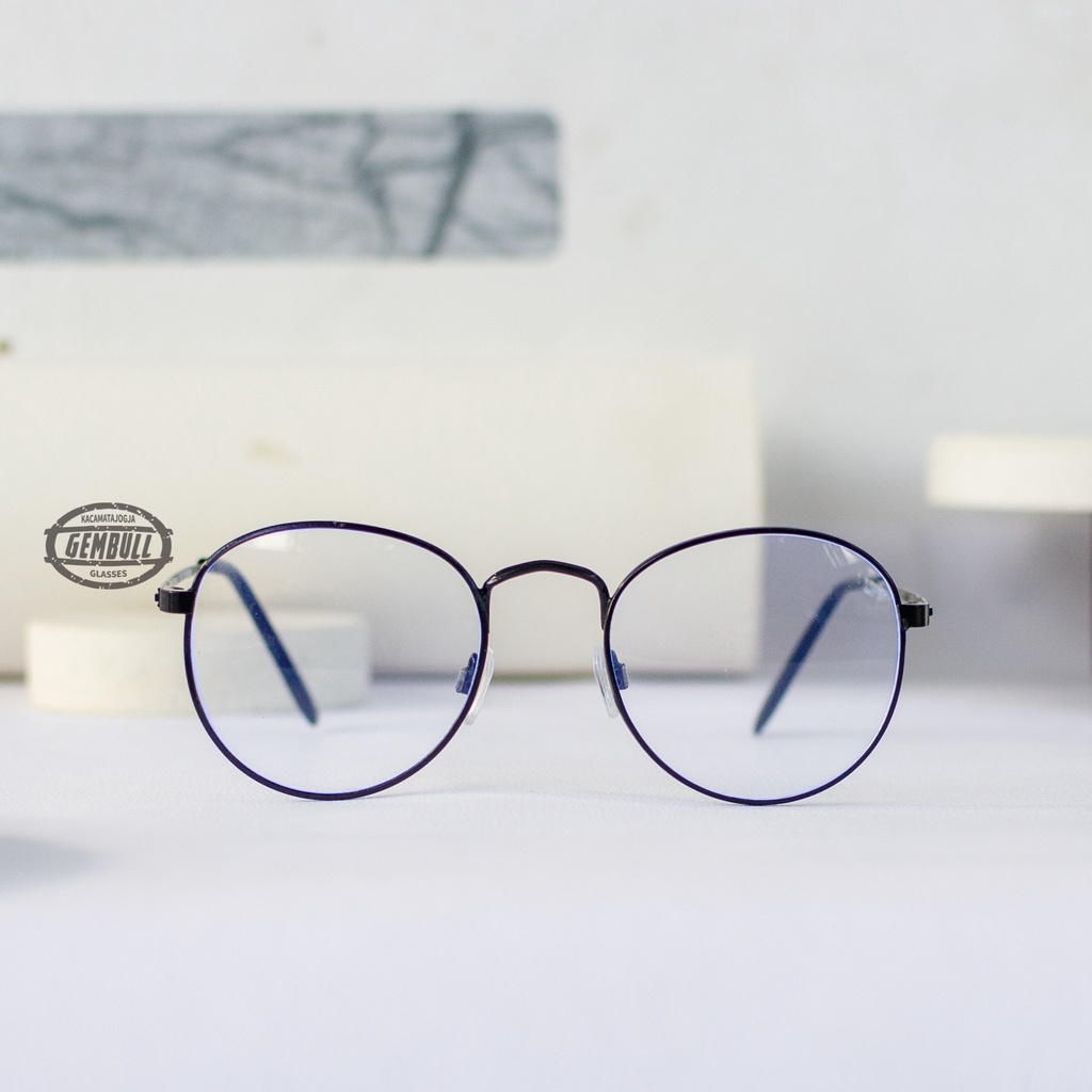 FRAME KACAMATA BESI BULAT RINGAN - MAERAH 03