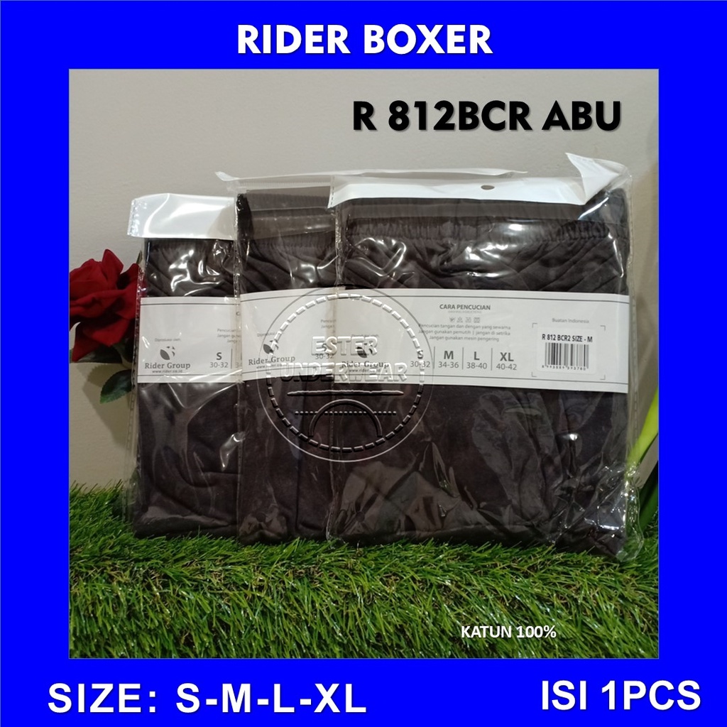 Rider Premium Boxer Man R 812BCR Abu-Abu ISI 1 Pcs