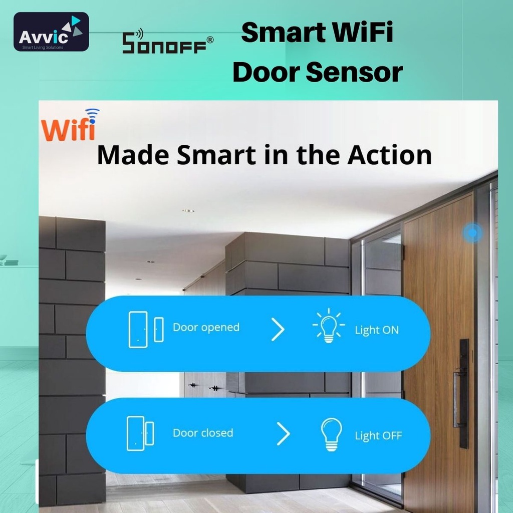 SONOFF DW2 Smart WiFi Door Sensor Door Window Dedector e-WeLink App Notification Alert Smart Home