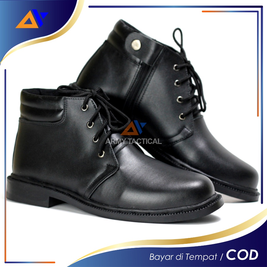 Sepatu Dinas PDH TNI Satpam Security Dof Sepatu Kerja Pria Oxford Pantofel Tali Resliting - KY03