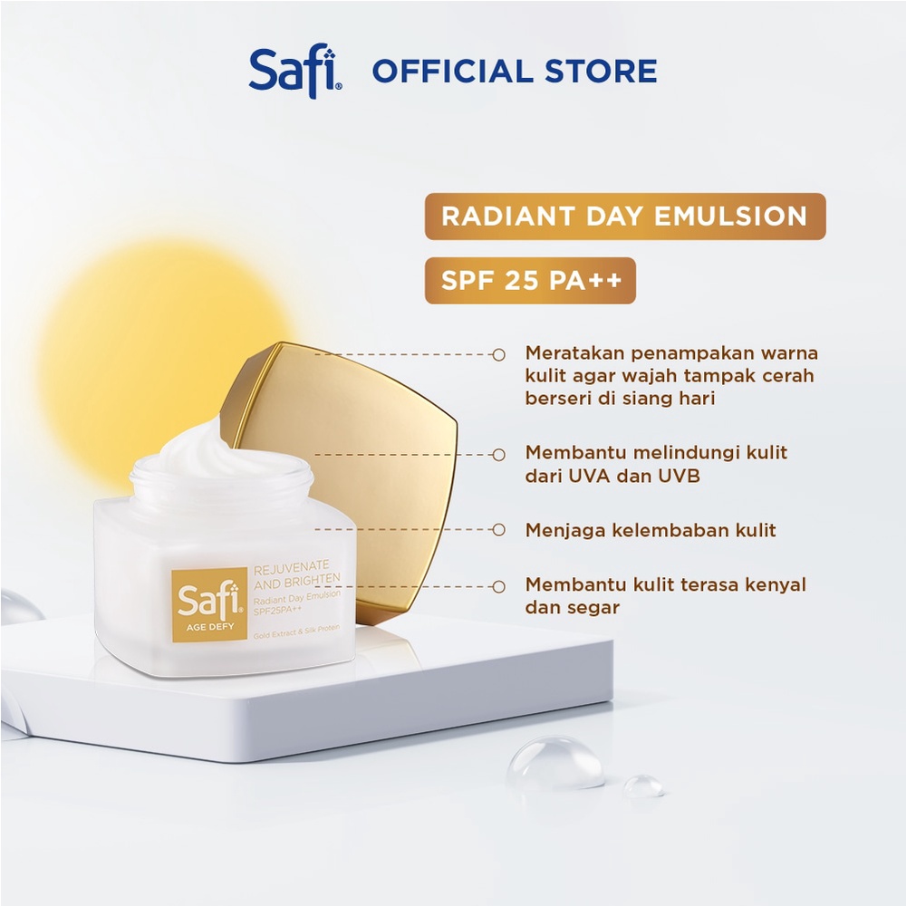 Image of SAFI Age Defy  Golden Extrac Radiant Day, Renewal Night Cream,Gold Water Essence, Skin Refiner, Eye Contour Treatment,Cream Cleanser, Concentrated Serum #1