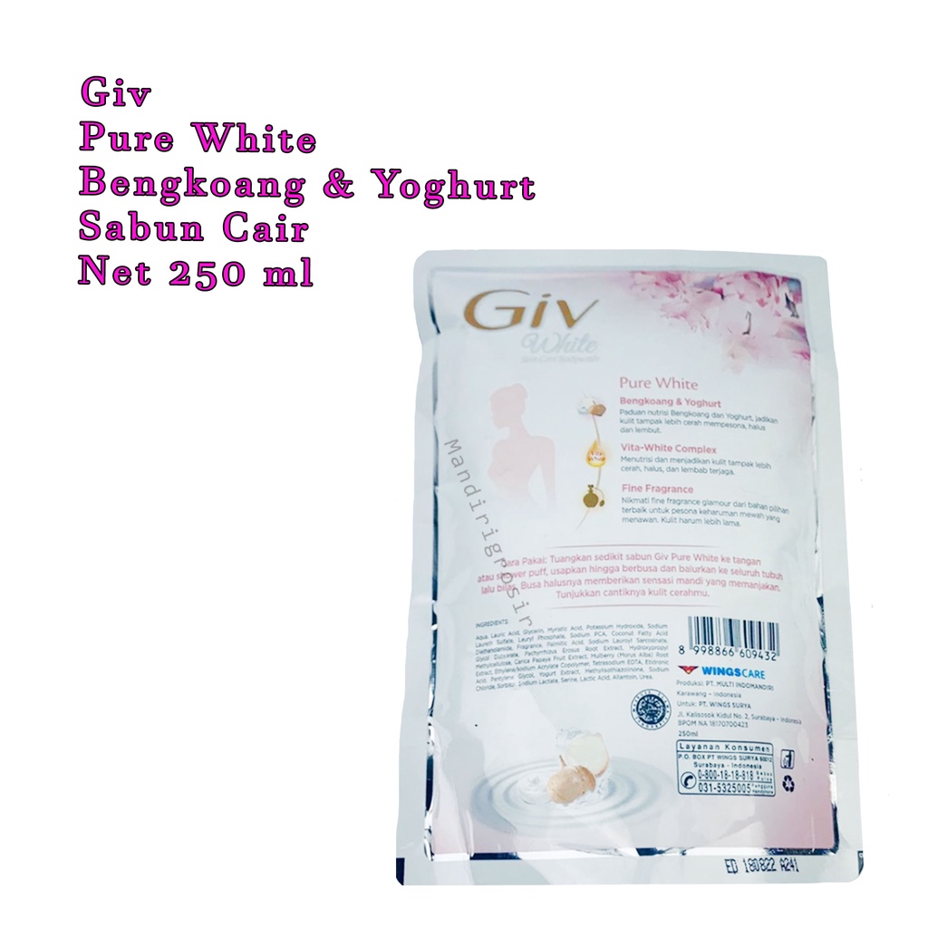 Sabun Giv * White * sabun badan  *sabun cair *Bengkoang * 250ml