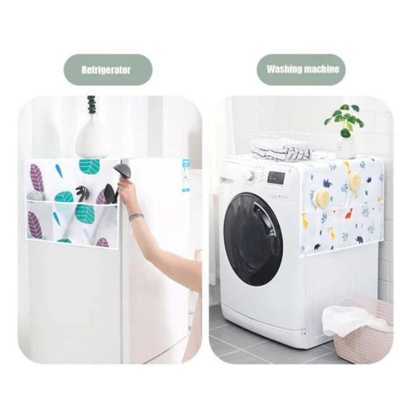 Taplak Kulkas / Refrigerator Cover Penutup Atas Kulkas Kantong Pouch Alas Mesin Cuci Taplak Meja