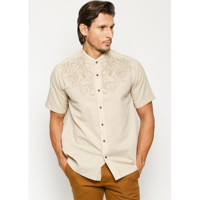 VALINO KEMEJA KOKO PRIA LENGAN PENDEK - V-YEEB14-P5