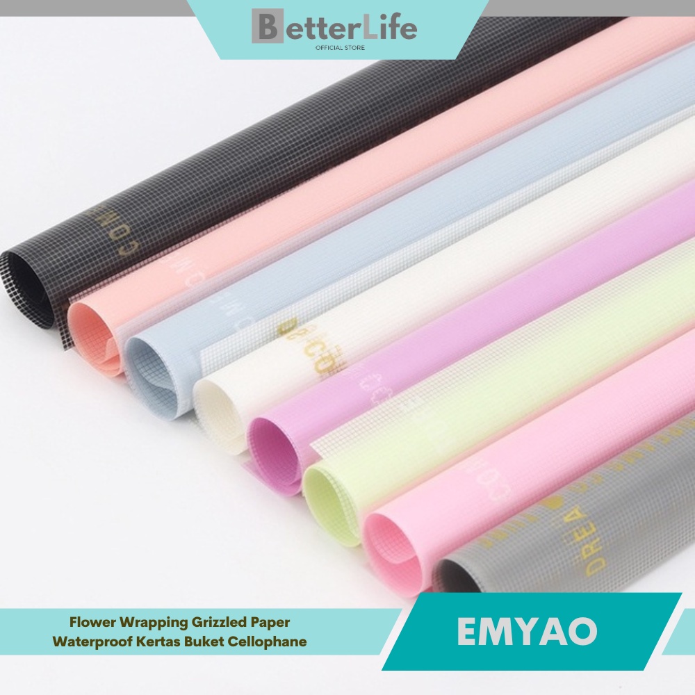 

Better Life - [5 LEMBAR] Flower Wrapping Waterproof Korean Bouquet Grizzled Paper - EMYAO