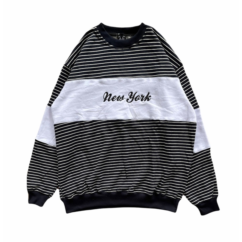 Jaket Sweater Sweater NY STRIPED – Fashion Trendy Casual Unisex Good Brand Quality 99% Realpict