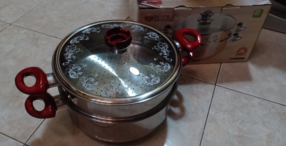 Supra Steamer 28 Susun 2 | Langseng Panci Kukusan Tumpuk Stainless