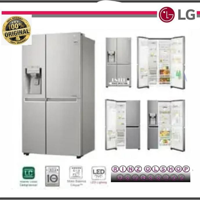 Kulkas Side By Side In Door Ice Maker Inverter Linier Lg Gc-L247Clcv