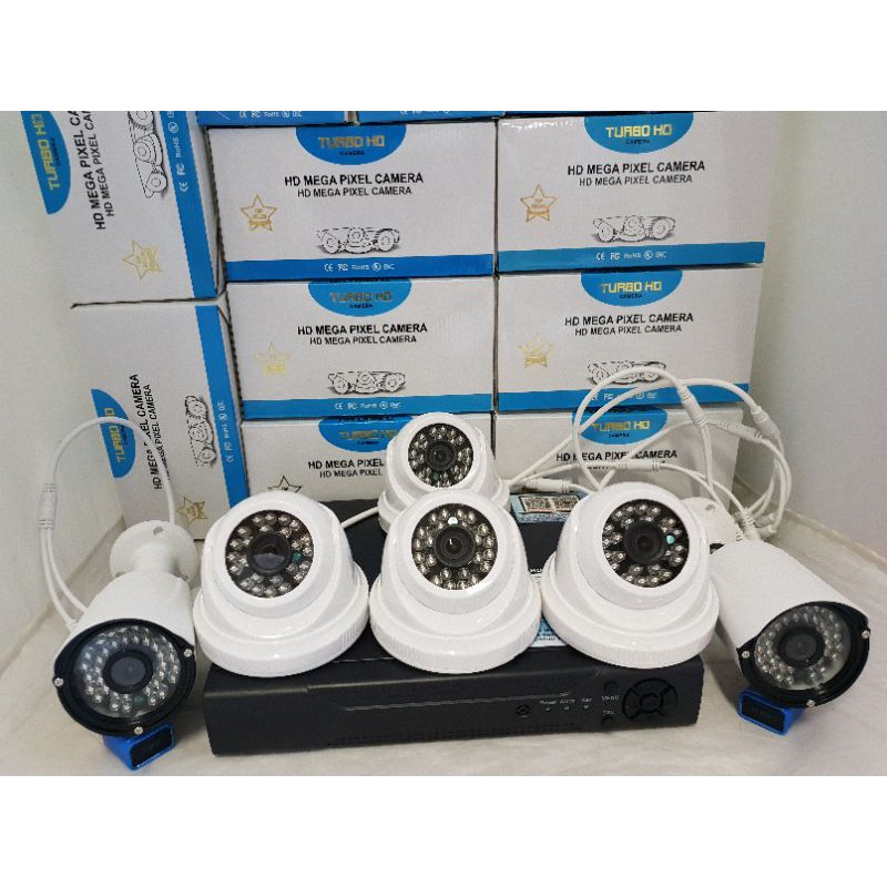 PAKET CCTV 5MP 8CH 1080P 5 CAMERA KOMPLIT MURAH GARANSI