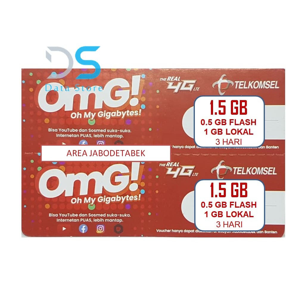 Voucher Telkomsel 1,5 GB 3 Hari