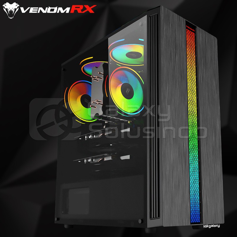 VenomRX LOKI Tempered Glass Side Panel Gaming Case