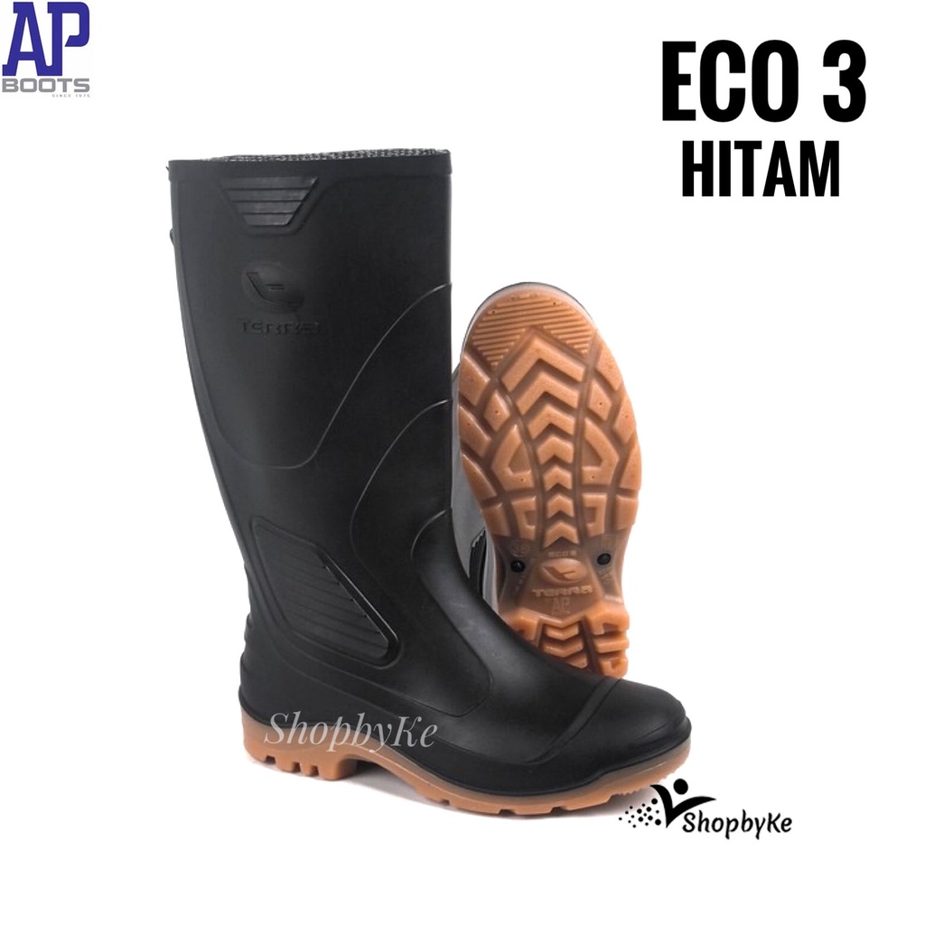 Sepatu Boots Karet merk AP Terra ECO 3 SERIES Warna Hijau, Orange, Kuning, Hitam Size 38-43