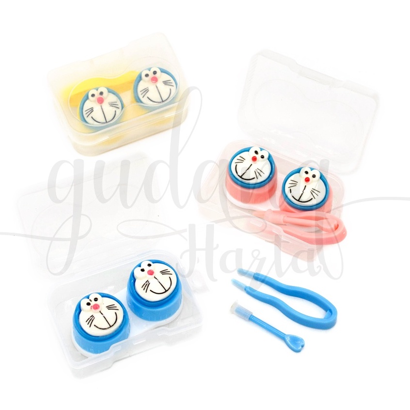 Kotak Softlens Karakter Kartun Blue Cat Tempat Softlens Motif Kucing Mini GH 502004