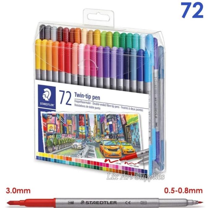 

Staedtler 3200 Double Ended Fibre Tip Pen Set 72 ---READY---
