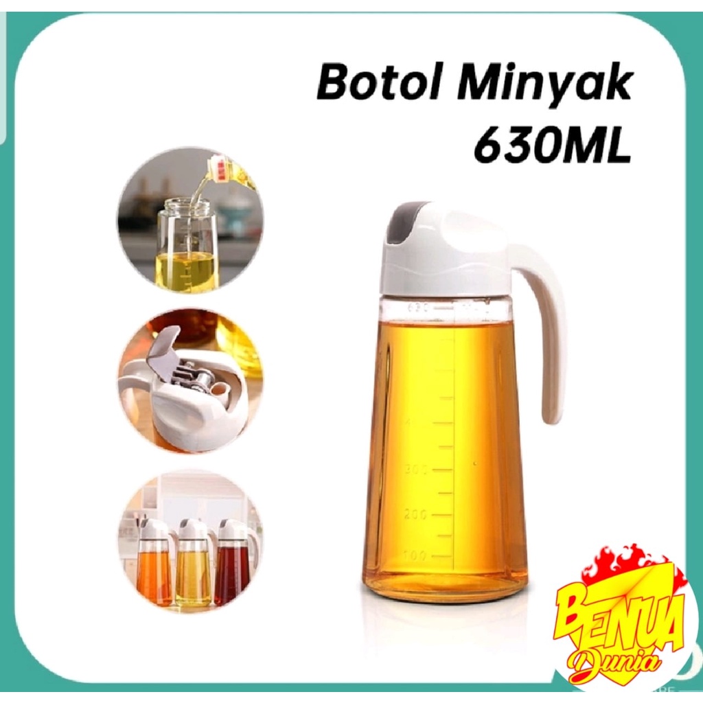 BOTOL KACA MINYAK GORENG ISI 630ML // BOTTLE OIL POT KAPASITAS 630ML BOYOL MINYAK KECAP DLL - BD