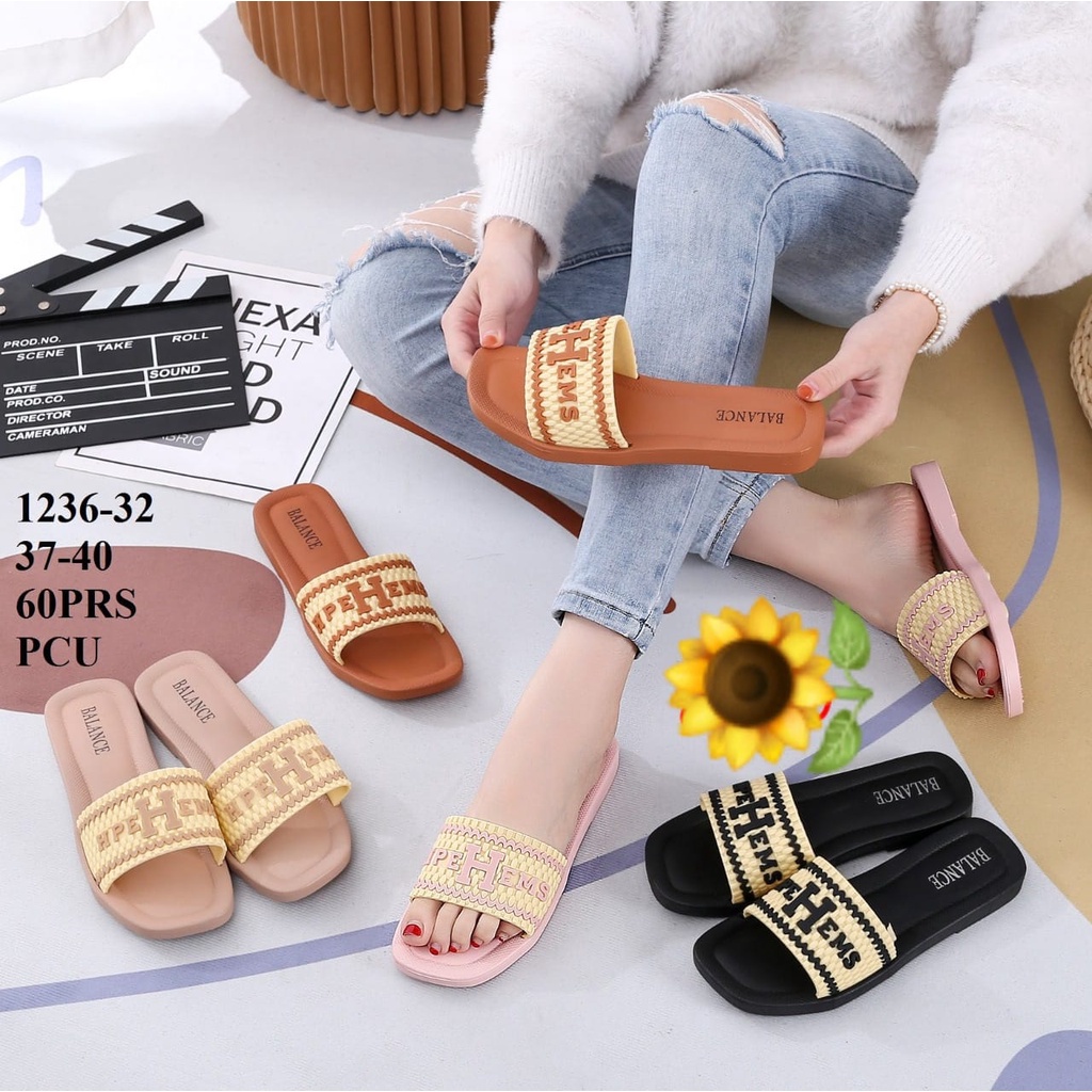 Sandal Karet Jelly Wedges Wanita import Model Terbaru Original Kekinian by AGUNG STYLE Balance 1236-32