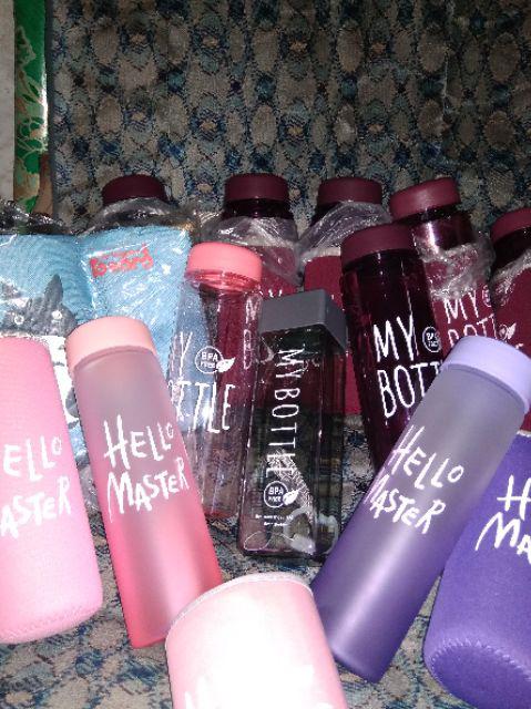 Botol Minuman Hello Master Bahan Pc Off /+ Free Bubble Warp + Free Pouch Zy Batam