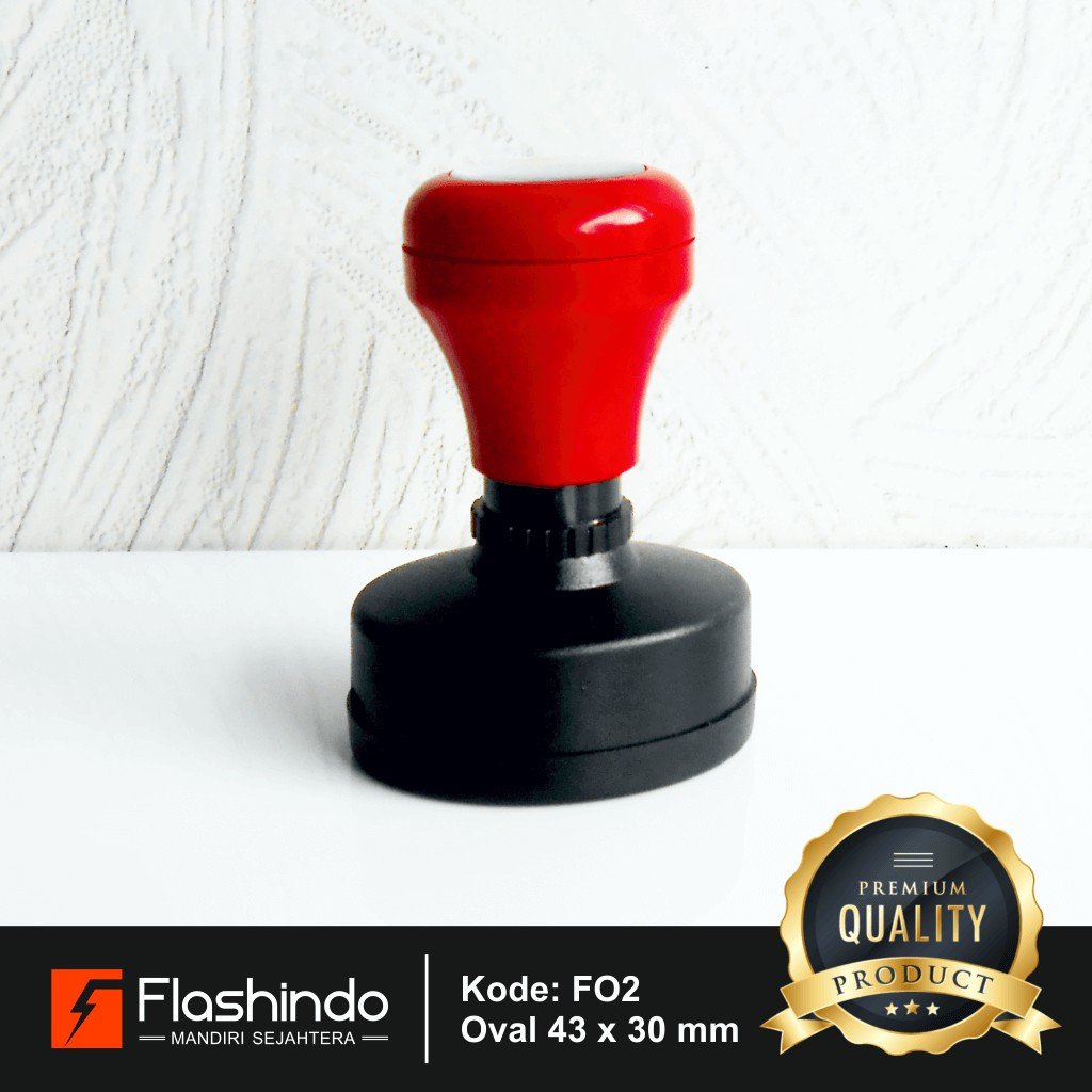 

Flashindo | Stempel Warna Oval Sedang | Ukuran 43 x 30 mm | Stempel Flash Bisa Ditunggu