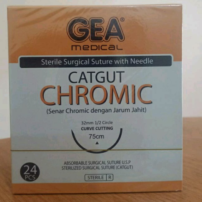 Catgut Chromic 2/0 Gea Ecer / Catgut Chromic Gea Murah / Catgut Chromic / Chromic Gea 2/0 / Gea
