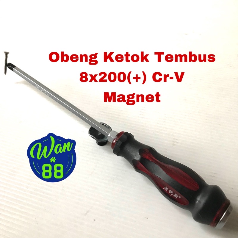 Obeng Ketok Tembus 8x200 (+) Cr-V Magnet