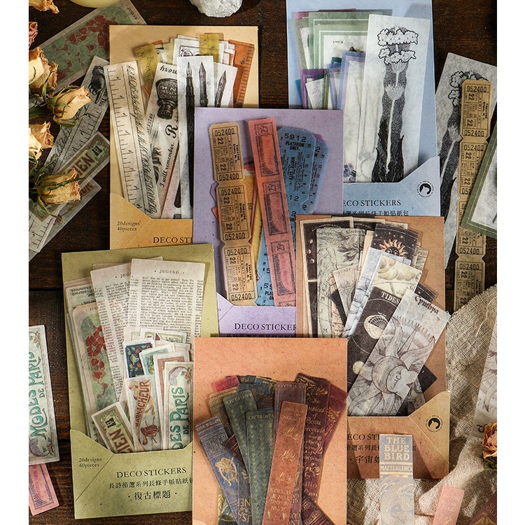 

AvaProps Vintage Original Stamp Style Scrapbooking Photography Photo Journal Paper Craft Sticker Pack