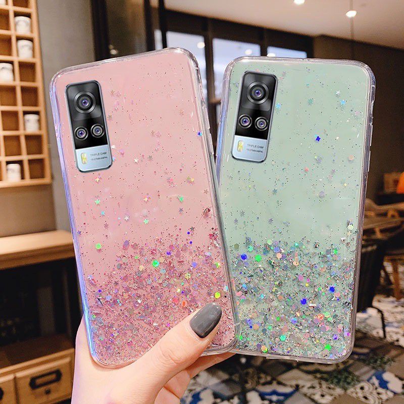 Vivo Y20 Y20S Y20i Y12S Y51 Y51A 2021 V20 V20 SE Casing Softcase Tpu Bahan Premium Glitter Glossy