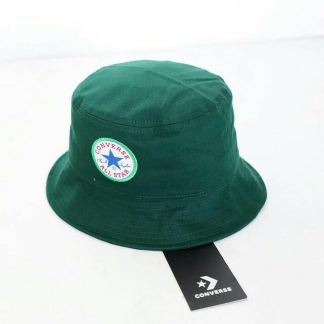 ORIGINAL Topi Bucket Converse Hijau / Topi Converse Promo Murah / Topi Bucket / Topi Kupluk Cewek Co