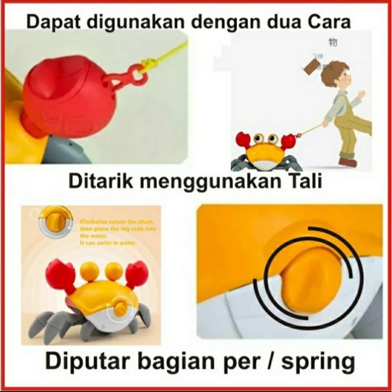 Mainan Mandi Bayi Boneka Octopus Gurita Kepiting Berjalan Renang Terbaru Walking Crab Baby Bath Swim Toys Edukasi