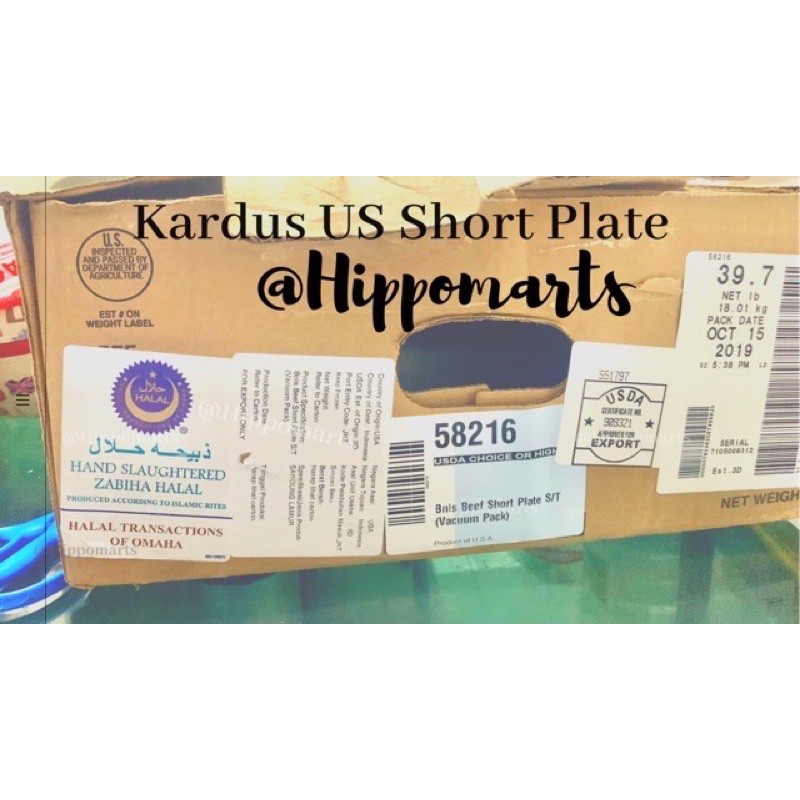 SHORTPLATE Beef US 1mm ( Angus BEEF SLICE ) Daging Slice Yoshinoya❗️HALAL