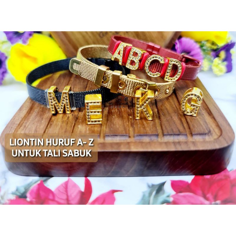 Liontin Gelang Jam Gesper Huruf Inisial Model baru
