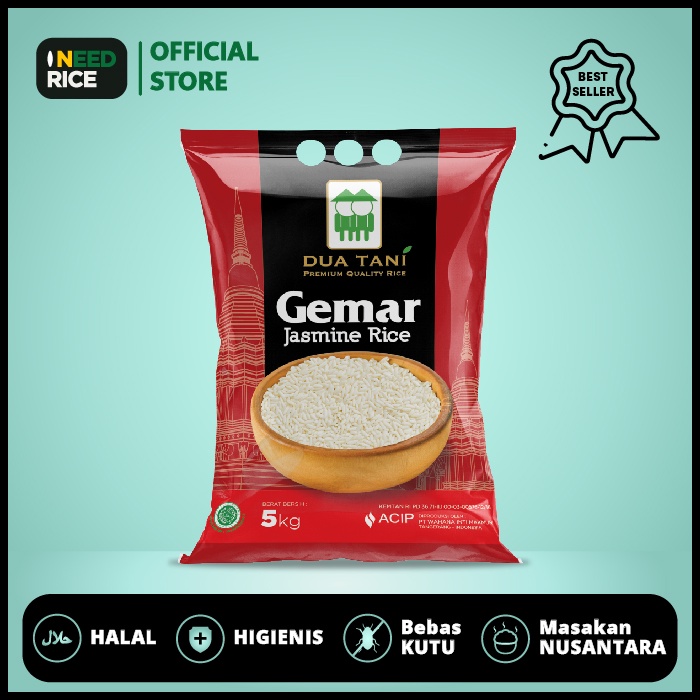 

Beras Premium Gemar Jasmine Dua Tani 5kg