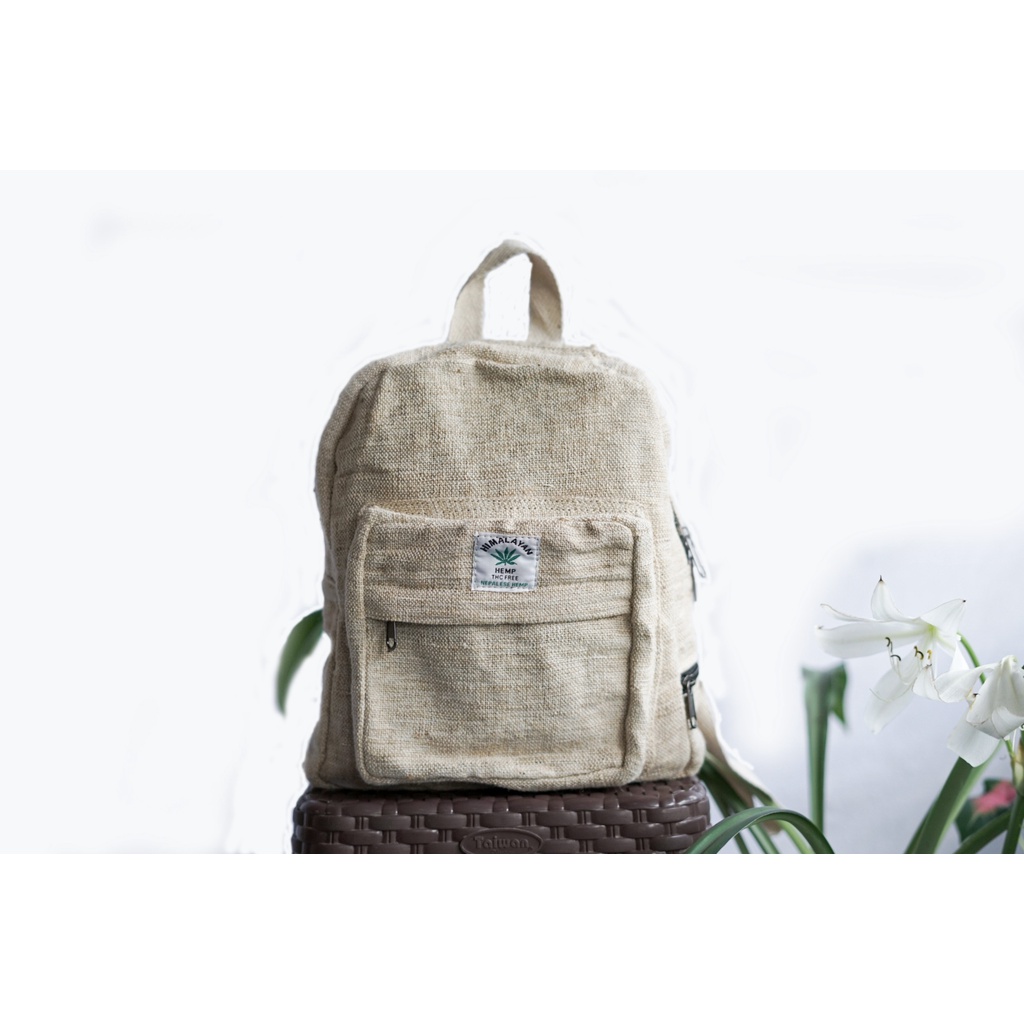 MINI BACKPACK PURE HEMP - NATURAL HIMALAYAN