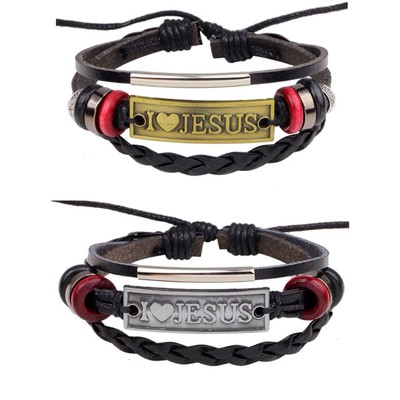 gelang kulit impor LOVE JESUS Paradise