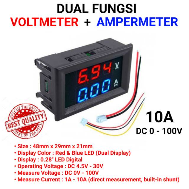 DIGITAL VOLT METER AMPERE METER ALAT UKUR VOLT METER AMPER METER