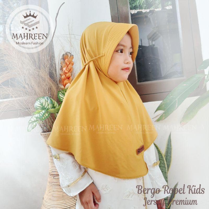 Ped Ropel tali kids ORI MAHREEN hijab anak sekolah TK SD kekinian jersey premium