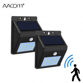 Lampu Solar Sensor Gerak Outdoor Weatherproof 20 LED 1 PCS - L23 - Black