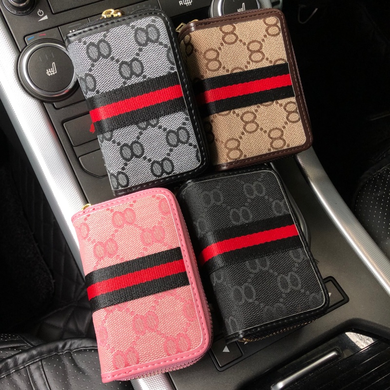 Gantungan Sarung Dompet GUCCI Kunci Dual Slot Kulit Asli Super