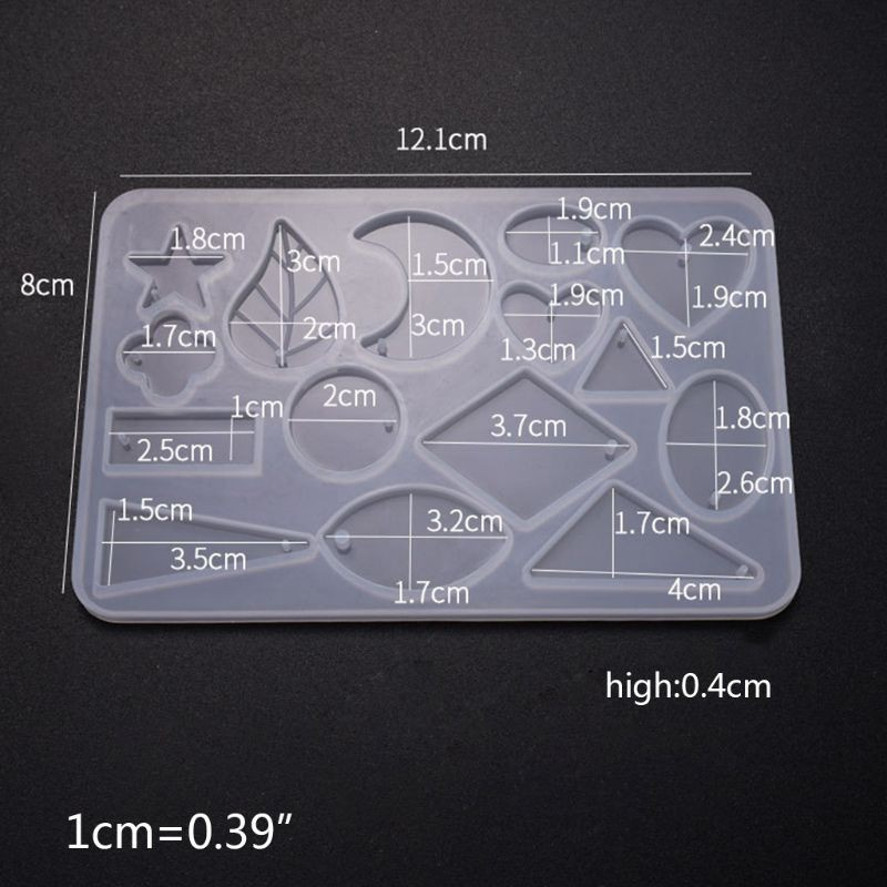 Glitter 5 Pcs/set Irregular Earring Pendant Jewelry Making Accessories Silicone Mold Set DIY Crystal Epoxy Molds