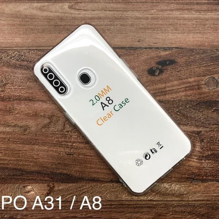 Case OPPO A31 2020 / OPPO A8 2019 Casing Clear HD KETEBALAN 2MM BENING TRANSPARAN TPU Premium Softcase