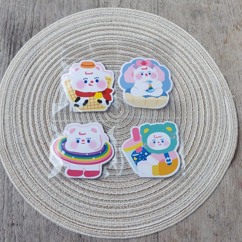 

Sticker beruang bening 48pcs