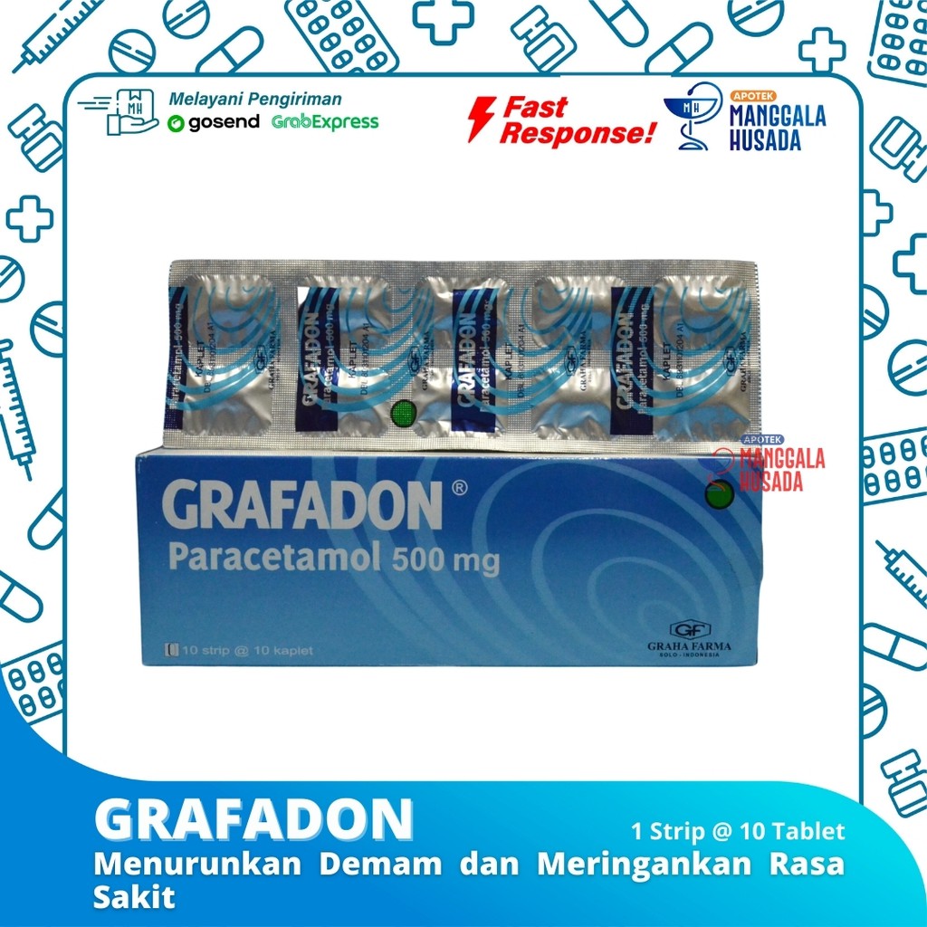 GRAFADON PARACETAMOL 500 MG PER STRIP @ 10 TABLET