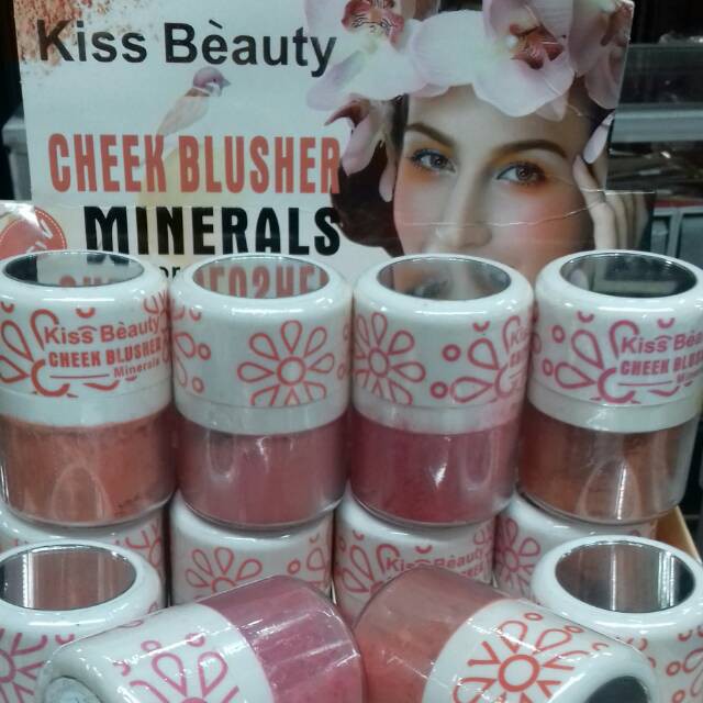 KISS BEAUTY CHEEK BLUSHER MINERALS HARGA 6 PCS