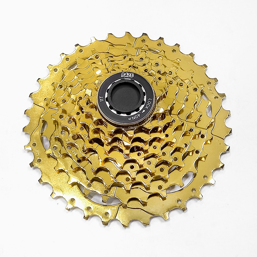 Freewheel Cassette Sprocket 8 Speed RAZE (11-34T) Gold