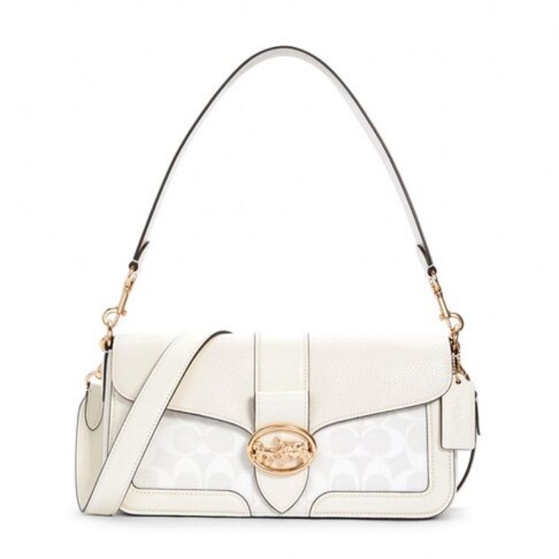 Coach Georgie Shoulder Bag In Blocked Signature Canvas(C4067)